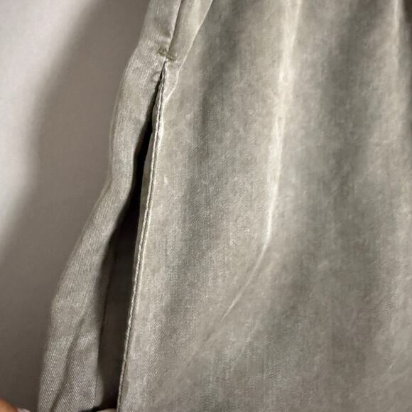 Express sz S Olive Green Linen Blend High Rise Belted Paperbag Shorts - Picture 4 of 9